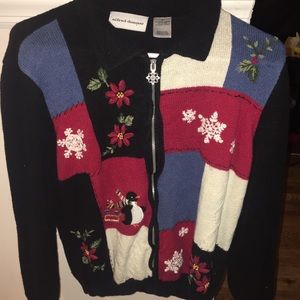 Alfred Dunner. Medium. Christmas sweater. Penguin